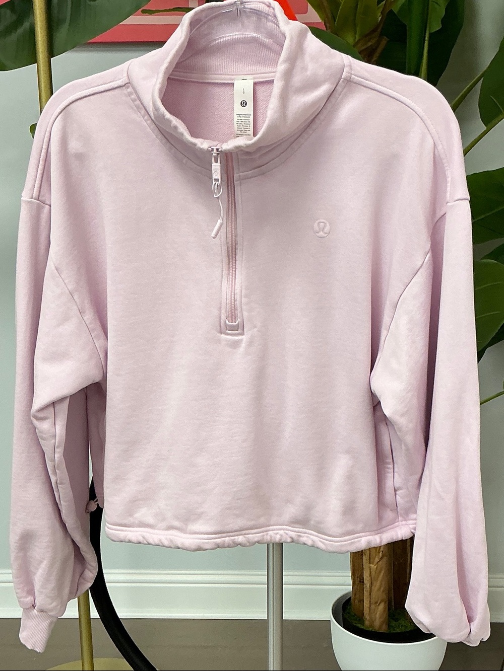 lululemon athletica Pale Pink Quarter-Zip Pullover